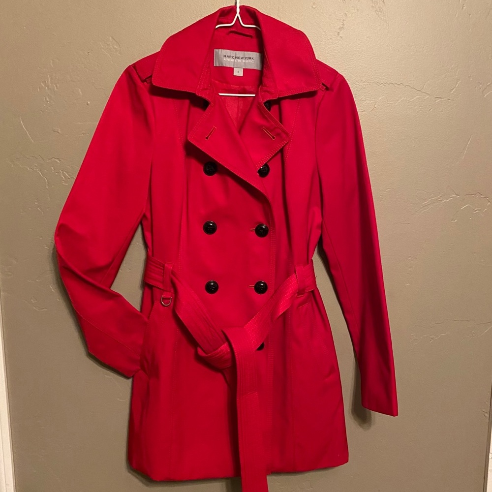 Marc New York Red Trench Coat